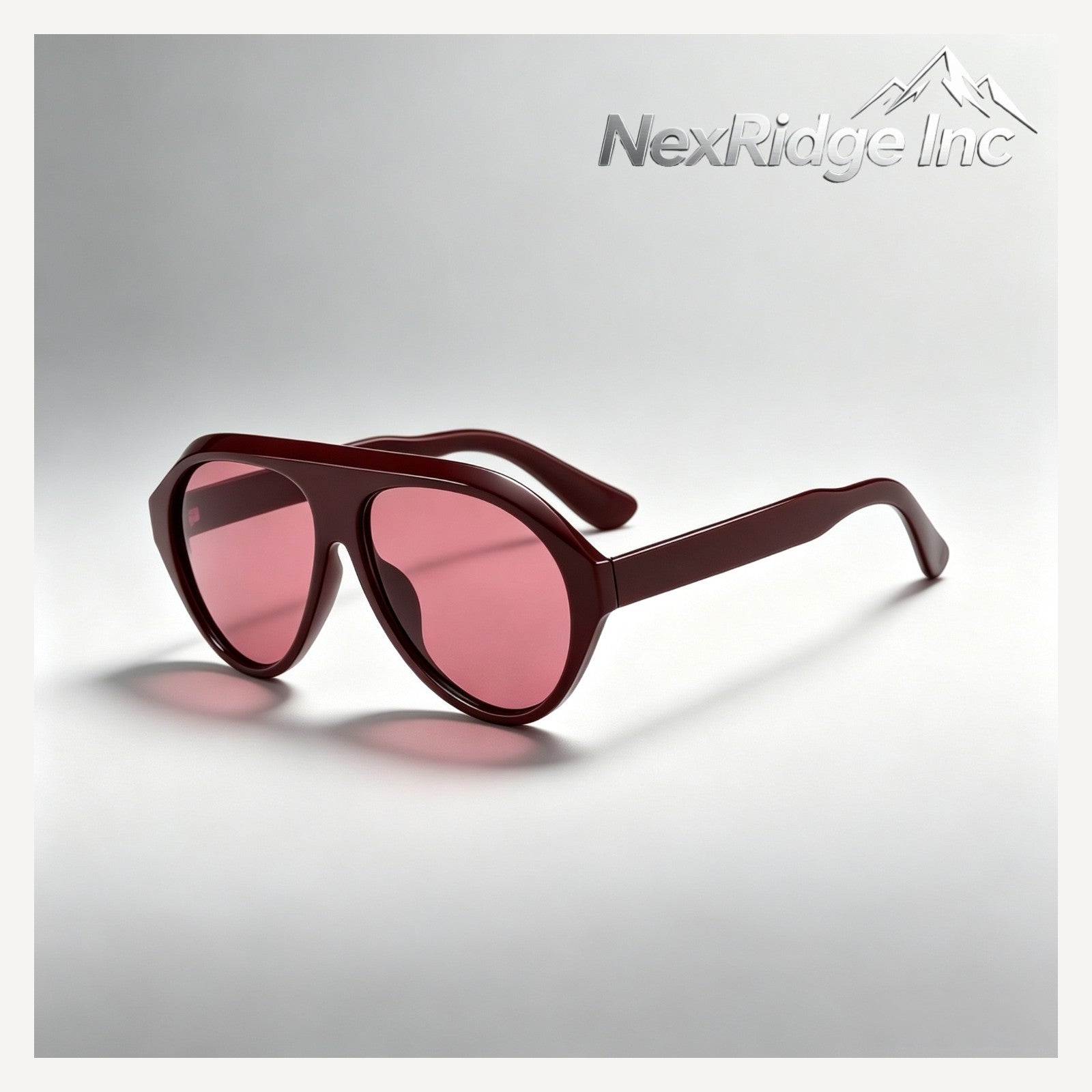 NEXRIDGE Rose Orbit — Burgundy / Rose sunglasses