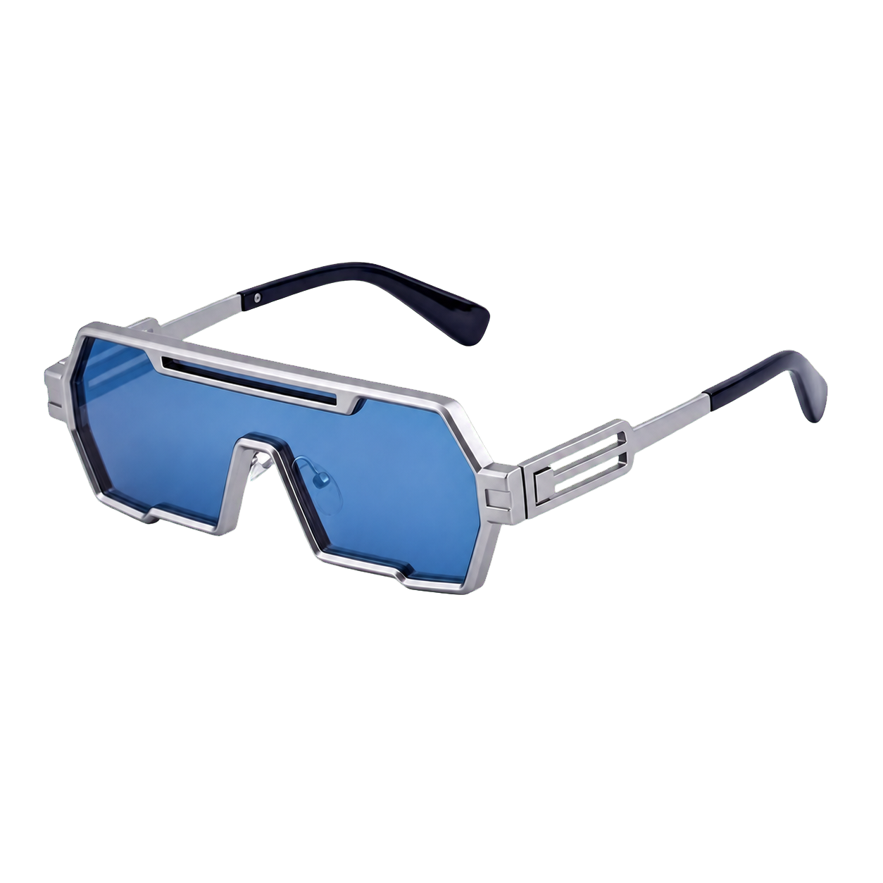 NEXRIDGE Future Sport silver frame with blue shield lens